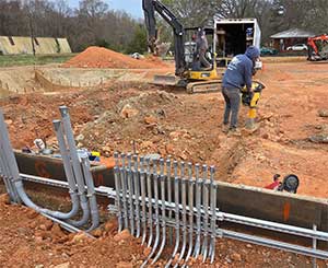 Electrical wires underground